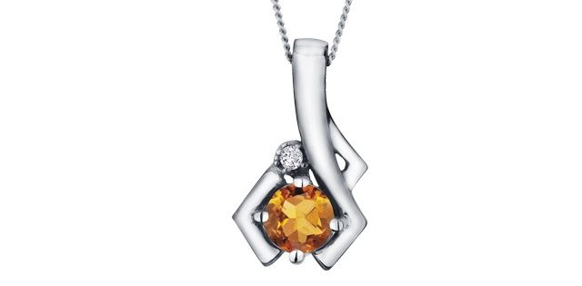 Corona Citrine 10KW Gemstone Necklace DX581