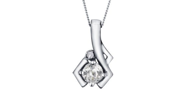 Corona White Topaz 10KW Gemstone Necklace DX581