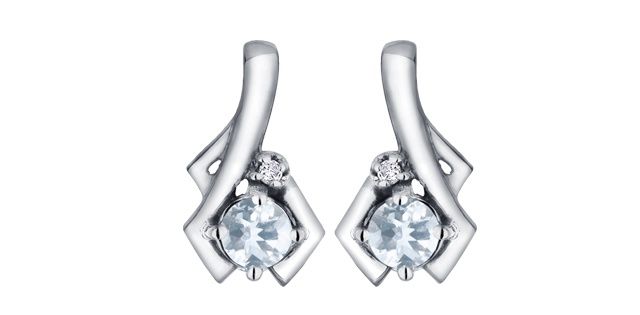 Corona Aquamarine 10KW Gemstone Earrings DX578