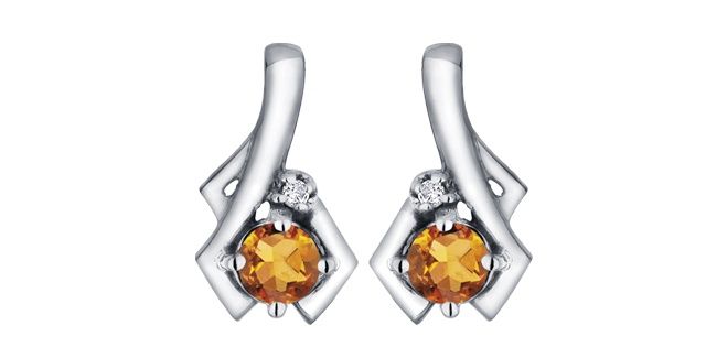 Corona Citrine 10KW Gemstone Earrings DX578