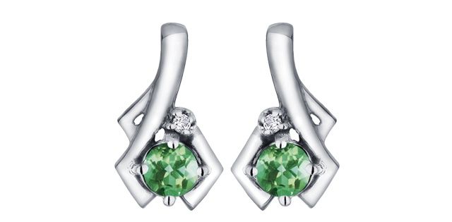 Corona Emerald 10KW Gemstone Earrings DX578