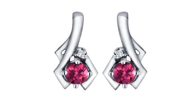 Corona Pink Tourmaline 10KW Gemstone Earrings DX578