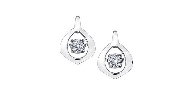 Corona Pulse Diamond Earrings 10KW .04TW DX685