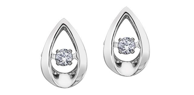 Corona Pulse Diamond Earrings 10KW .10TW DX804