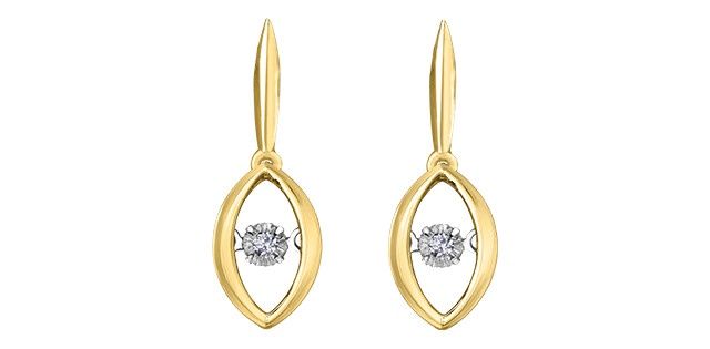 Corona Pulse Diamond Earrings 10KY .04TW DD3147