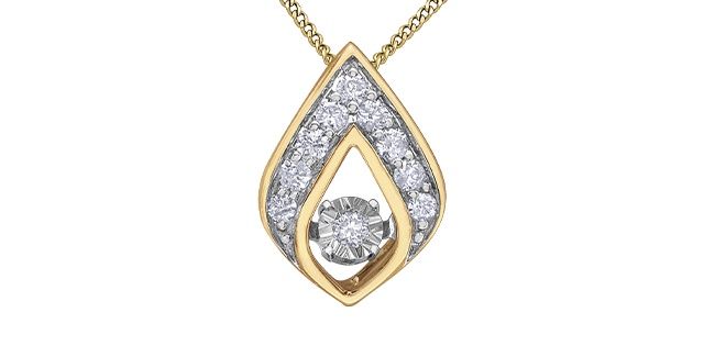 Corona Pulse Diamond Necklace 10KYW .44TW DD8126