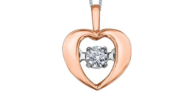Corona Pulse Diamond Necklace 10KRW .02TW DD3034