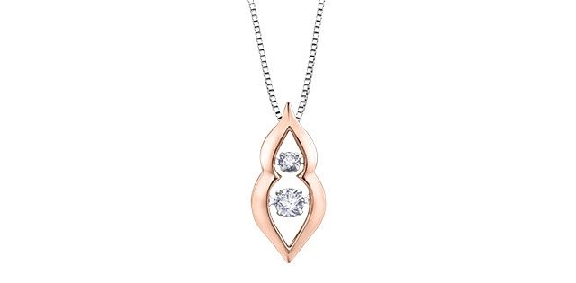 Corona Pulse Diamond Necklace 10KRW .20TW DD7593