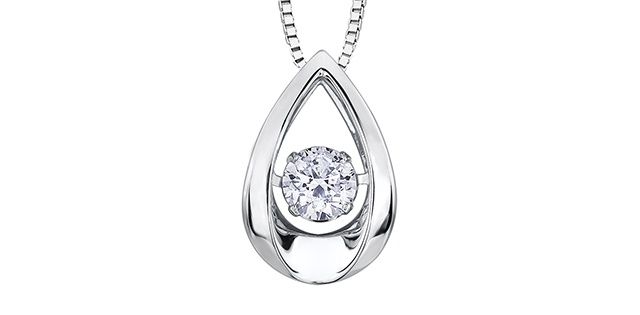 Corona Pulse Diamond Necklace 10KW .05TW DX780