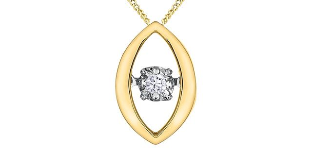 Corona Pulse Diamond Necklace 10KY .02TW DD3033