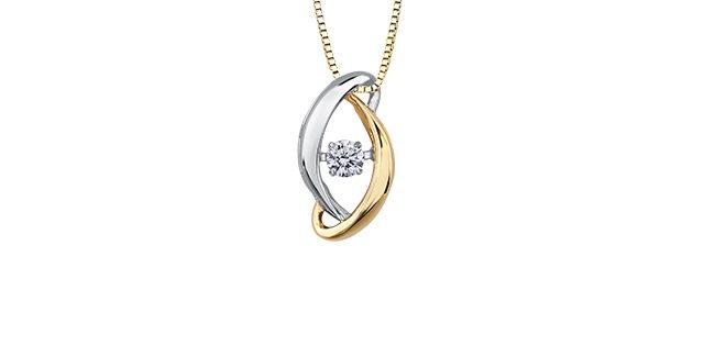 Corona Pulse Diamond Necklace 10KYW .09TW DD3160