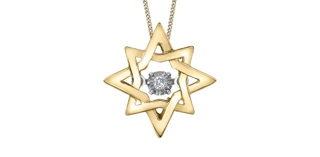 Corona Pulse Diamond Necklace 10KYW .01TW DD7423