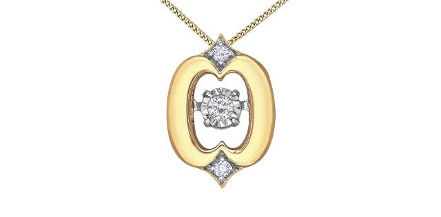 Corona Pulse Diamond Necklace 10KYW .05TW DD8154