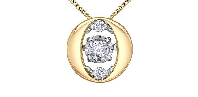 Corona Pulse Diamond Necklace 10KYW .10TW DD8145