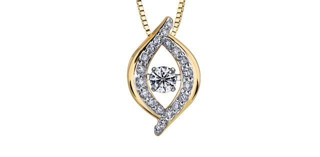 Corona Pulse Diamond Necklace 10KYW .20TW DD7278