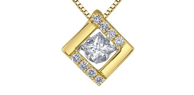 Corona Pulse Diamond Necklace 10KYW .27TW DD8304
