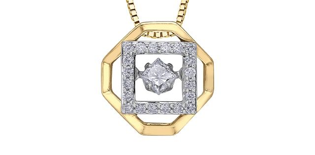 Corona Pulse Diamond Necklace 10KYW .27TW DD8128