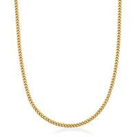 SteelX Chain Stainless Steel  - Gold Plated Cuban 20&quot;