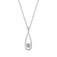 REIGN Necklace Sterling  - Long Pear Drop