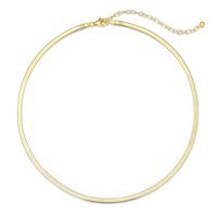 REIGN Necklace Sterling Gold Plated - Flat Snake 30AA7V9744