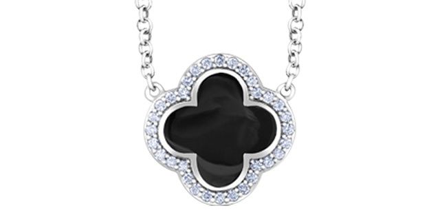 Corona Black Onyx 10KW Gemstone Necklace