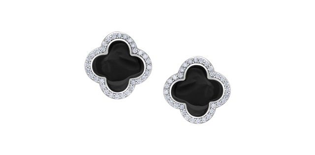 Corona Black Onyx 10KW Gemstone Earrings