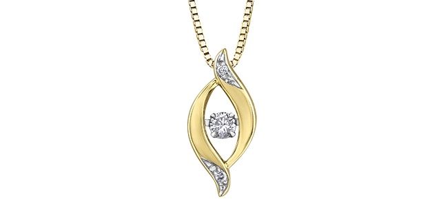Corona Pulse Diamond Necklace 10KYW .06TW DD7951