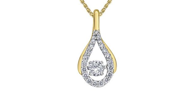 Corona Pulse Diamond Necklace 10KYW .31TW DD8305