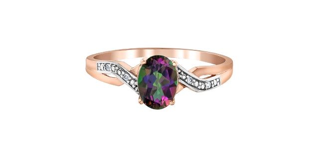 Corona Mystic Topaz 10KR Gemstone Ring DD7394