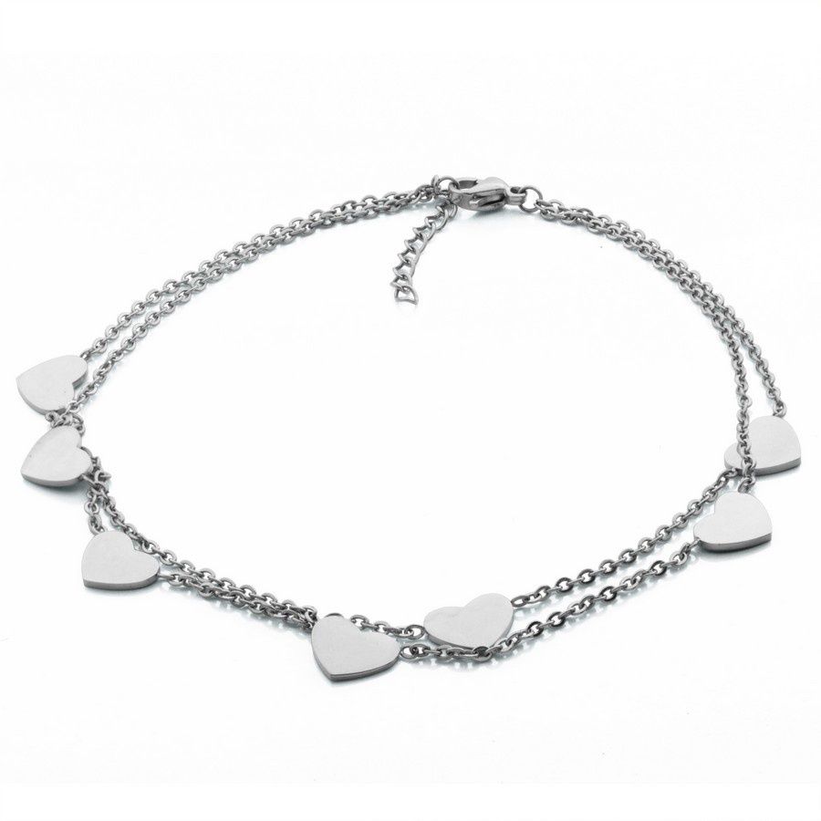 SteelX Anklet Stainless Steel - Hearts T1X8960190