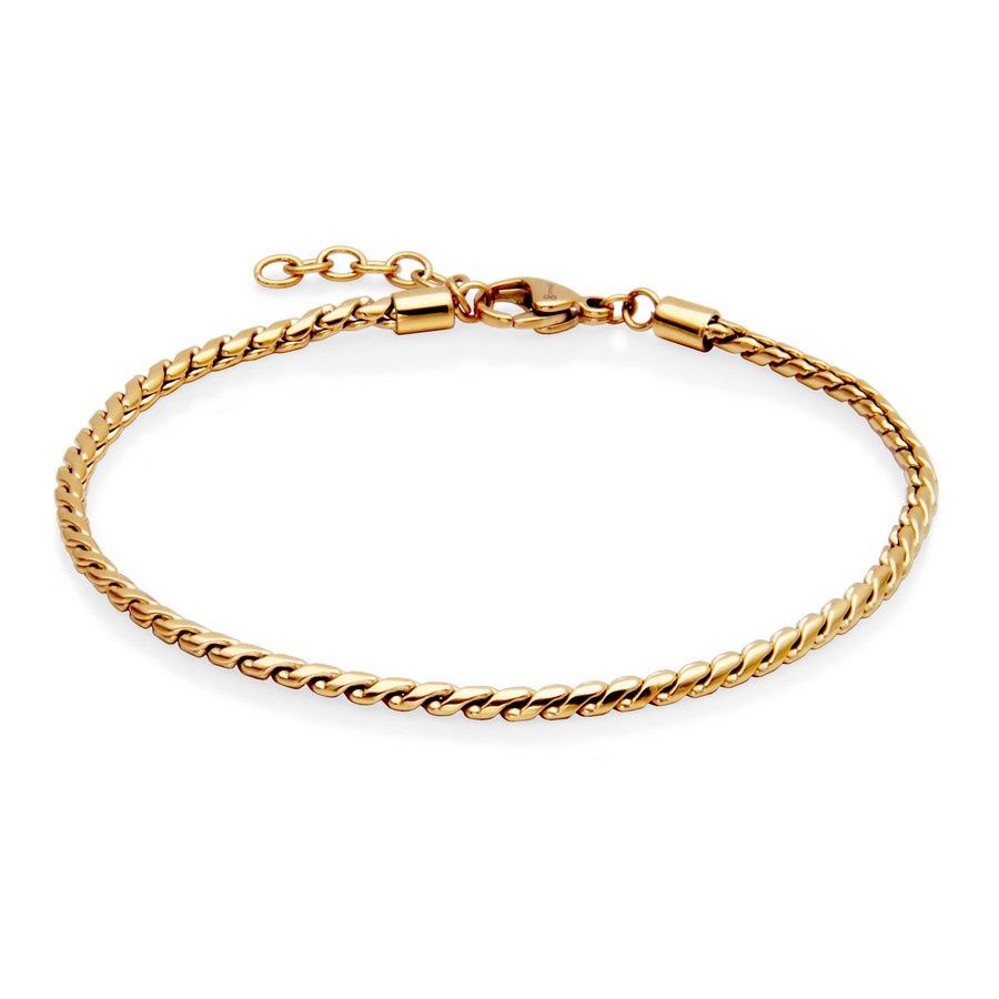SteelX Anklet Stainless Steel - Gold Plated Snake Chain T1XG110290