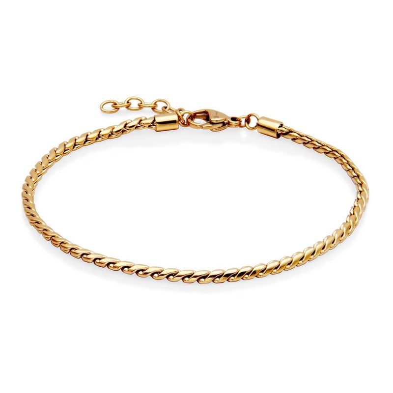 SteelX Anklet Stainless Steel - Gold Plated Snake Chain T1XG110290