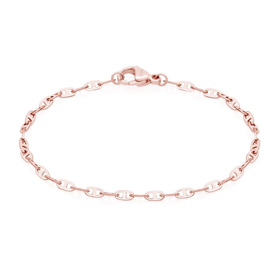 SteelX Anklet Stainless Steel - Rose Plated Mariner Chain T1XF230390