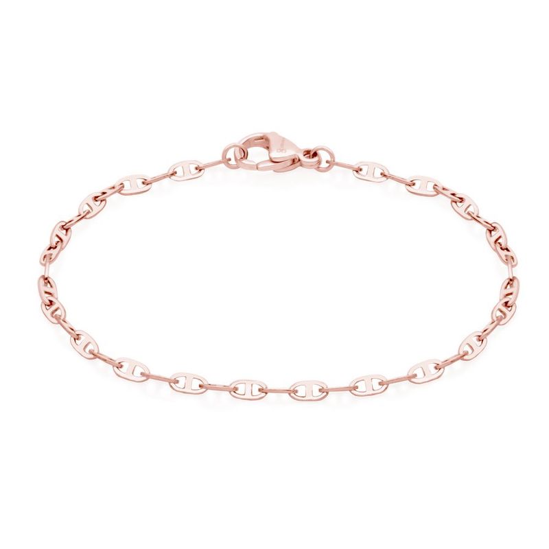 SteelX Anklet Stainless Steel - Rose Plated Mariner Chain T1XF230390