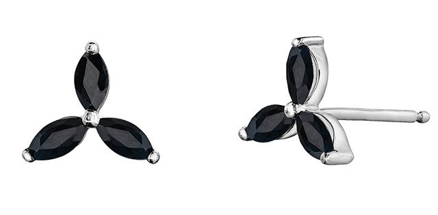Forever Black Sapphire Earrings 10KW  20099