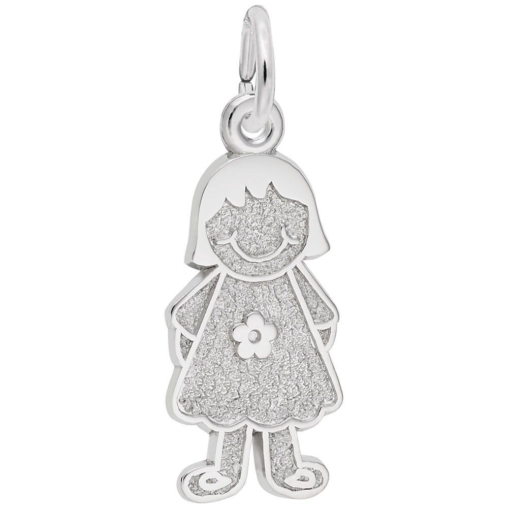 Nuco Charm Sterling - Girl with Flower Dress