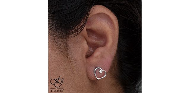Forever Diamond Heart 10KW .04TW Earrings ELU20260