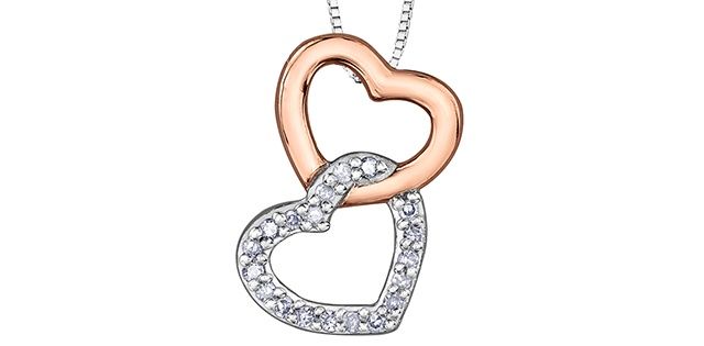 Forever Diamond Heart 10KRW .06TW Necklace PLT27141