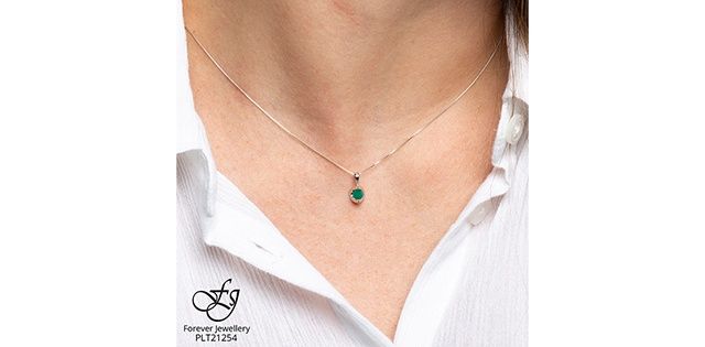 Forever Emerald 10KW Necklace PLT21254