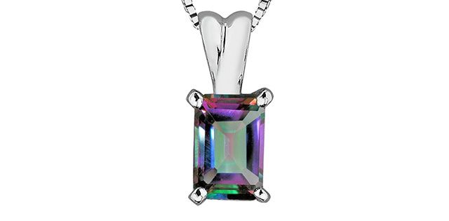 Forever Diamond Mystic Topaz Necklace 10KW 20001