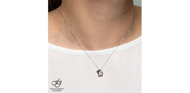 Forever Diamond Dolphin 10KW .007TW Necklace PLT27209