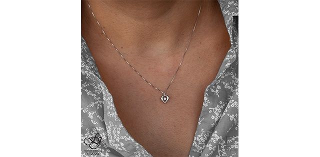 Forever Diamond Heart 10KW .02TW Necklace PLT27201