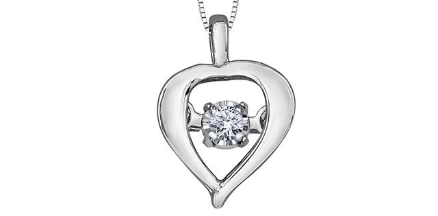 Forever Diamond Heart 10KW .02TW Necklace PLT27201