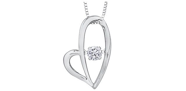 Forever Diamond Heart 10KW .02TW Necklace PLT27230