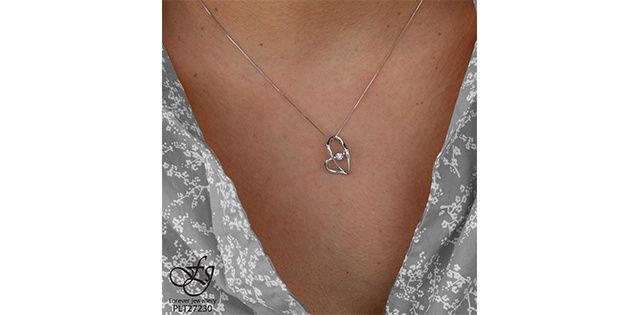 Forever Diamond Heart 10KW .02TW Necklace PLT27230