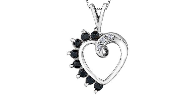 Forever Diamond Sapphire Necklace 10KW .03TW 20023
