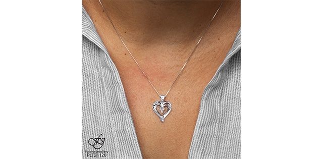 Forever Diamond Heart 10KW .045TW Necklace PLT21120