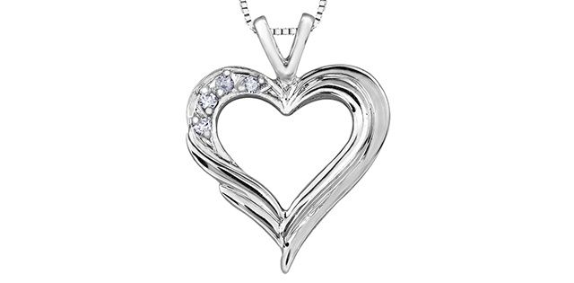 Forever Diamond Heart 10KW .04TW Necklace PLT27181