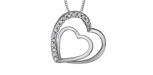 Forever Diamond Heart 10KW .05TW Necklace PLT27180