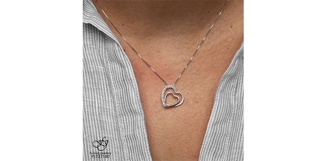 Forever Diamond Heart 10KW .05TW Necklace PLT27180